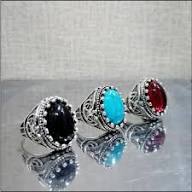 Deal of 6 Gemstone Rings – Feroza & Aqeeq Combination | Stone Rings Set Note: Ring size will be confirmed after your order is received.